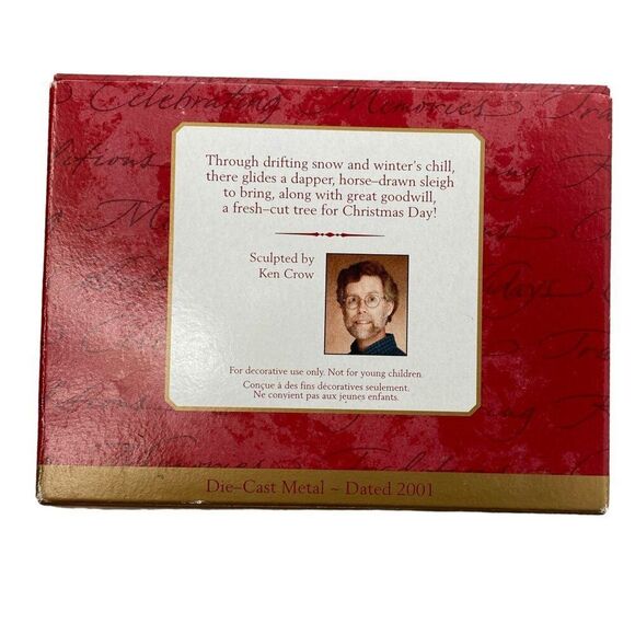 Die Cast Metal  Victorian Sleigh 2001 Hallmark Keepsake Ornament - Picture 4 of 5